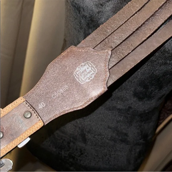 Brown Embellished Belt with Silver Accents - Picture 7 of 8